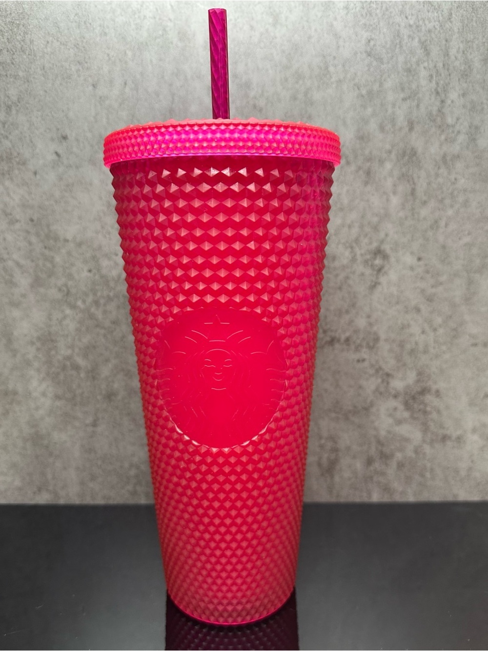 Starbucks Hot Pink Studded Tumbler with Straw - Bold Fuchsia